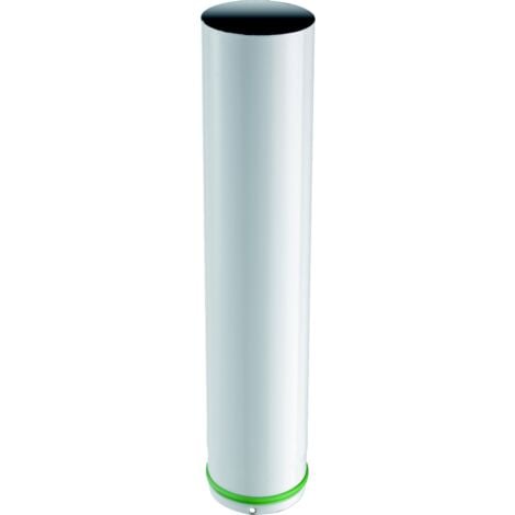 Tubo porcellanato In Acciaio da 50 cm  Bianco  80 mm