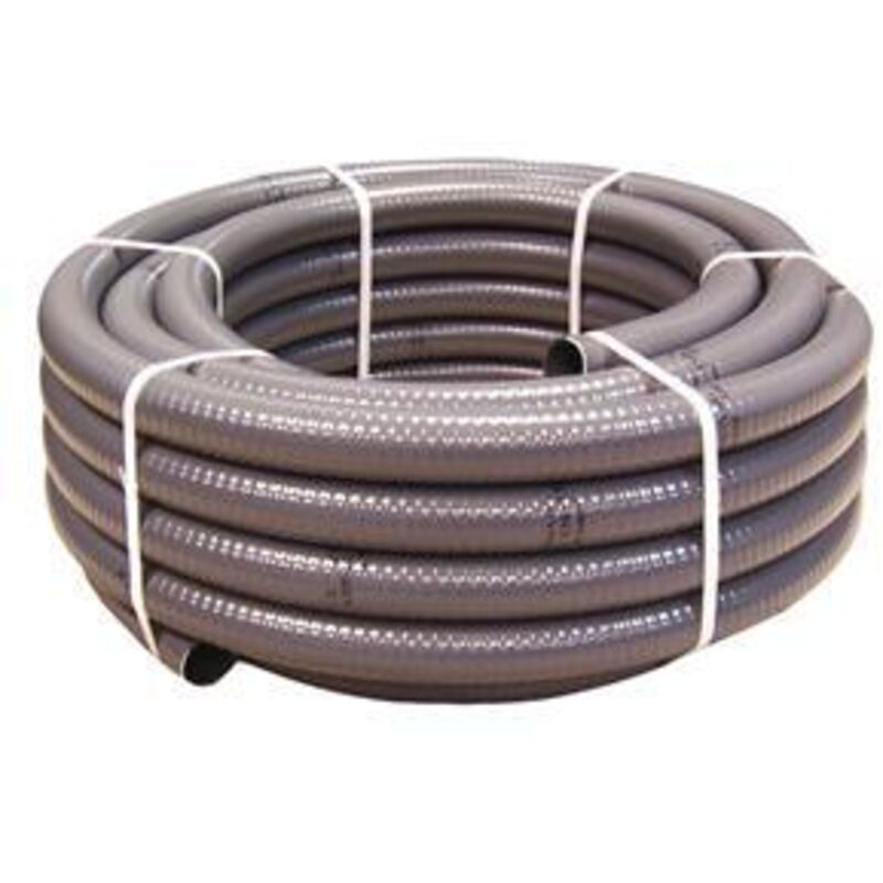 Tubo Pvc Gris Semirígido 25 M Y 50 Mm De Diámetro 40557