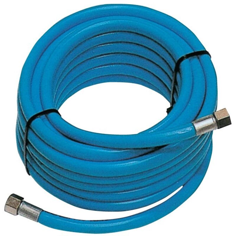 Tubo aria compressa 8x13 rotolo 10 mt f1/4 pvc retinato flessibile con raccordi per compressore