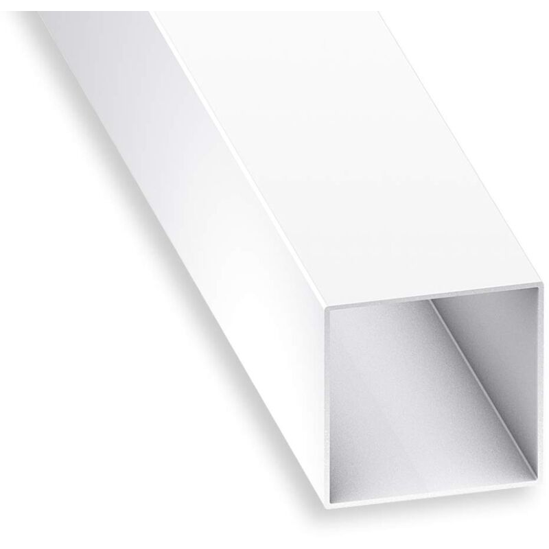 Tubo quadrato in pvc bianco 15 x 15 x 1 mm 1 m - Cqfd