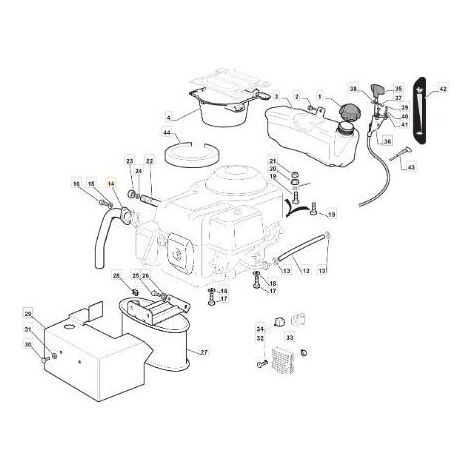 TUBO RACCORDO SCARICO TCH 13/102 HONDA G ORIGINALE STIGA - 118738204/0