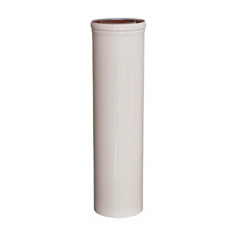 

Practic - Tubo recto liso estanco de aluminio blanco M-H 60-100mm Medidas 50CM