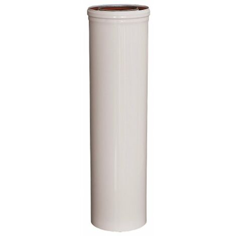 Tubo recto liso estanco de aluminio blanco M-H 60-100mm