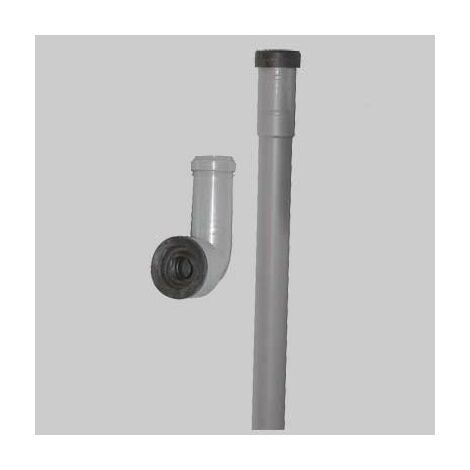 TUBO REGOLABILE PER PASSO RAPIDO O FLUSSOMETRO cm 100 Ø 26x32 c/curva PVC