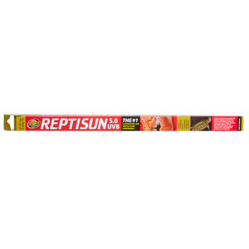 

Tubo Reptisun FS18E. T8 UVB 5.0 .15 Watt. 457 mm. para reptiles