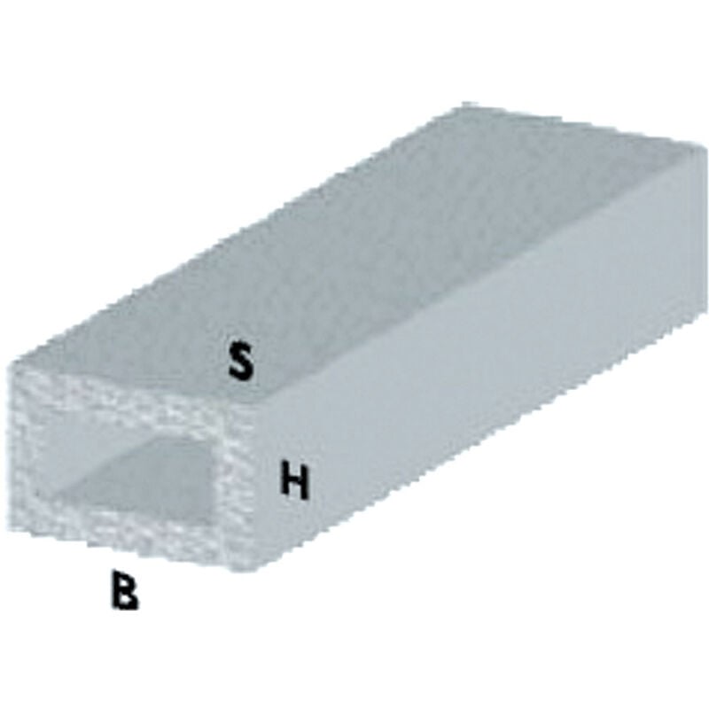 Image of Profilo argento h.200 tubo rett. 20x10x1