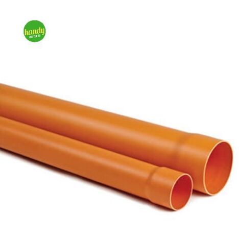 Tubo rigido ad incollaggio in pvc arancio ø100xmt3 HIDROS
