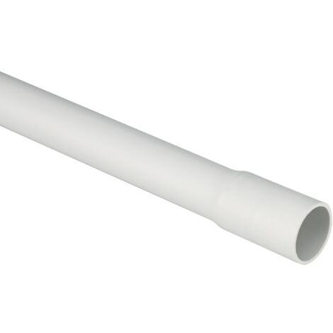 Tubo rigido protettivo in PVC bicchierato, ⌀16mm, grigio, classificazione 33211, 2 metri, serie TG15 - Elettrocanali ECTG1516B-2