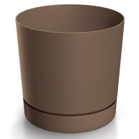 Tubo rustikaler Ziegelblumentopf mit Untersetzer 11 cm