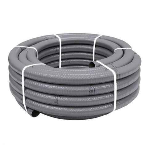 Tubo semir. hidrotubo PVC flessibile grigio D25