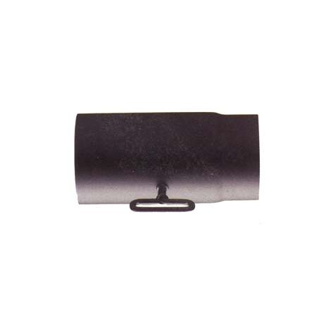 TUBO SERRANDOLA PORCELL. PER STUFE A LEGNA NERO OPACO PESANTE MM.1,2  ø cm.13x25    SAVE
