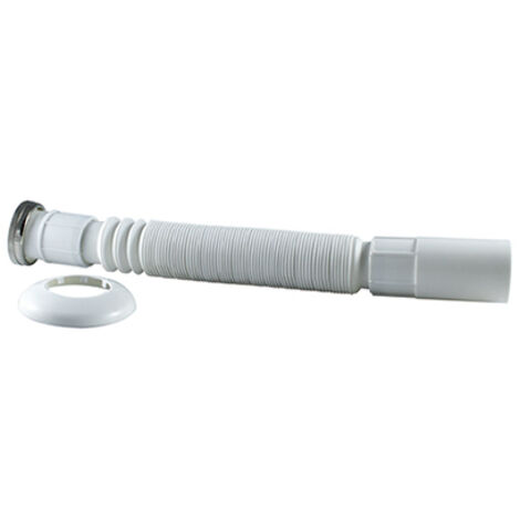 Tubo sifon extensible blanco tuerca metalica 11/2x40 cis