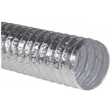 Tubo Simple Aluminio Flexible - 10 Mts  Dimension: 152 mm