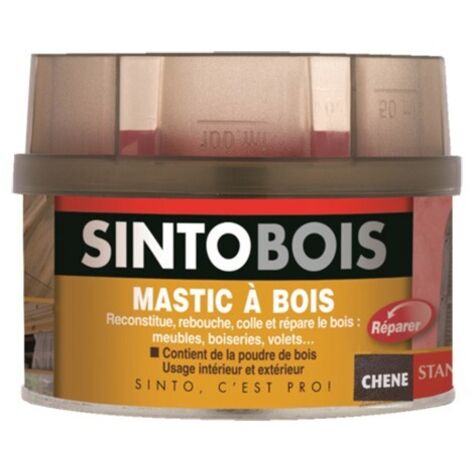 Tubo SINTOBOIS masilla + endurecedor SINTO - Roble - Caja de 500 ml - 33701