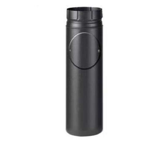 Tubo Smaltato 13x25 cm Nero Opaco Ispezionabile con Ala Aeternum