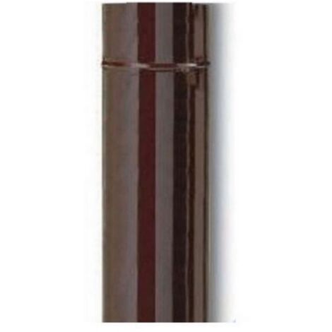 TUBO SMALTATO DIAM.CM 12 XCM 100 LUNGO PORCELLANATO PER STUFA MARRONE DF 701442