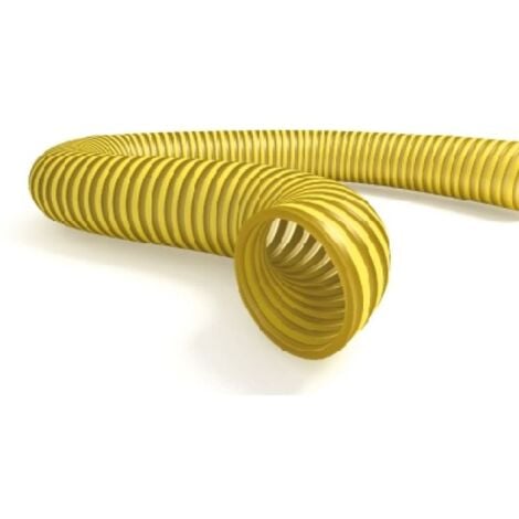 TUBO SPIRALATO ALIMENTARE GIALLO Diam. 80 (Mt.25)