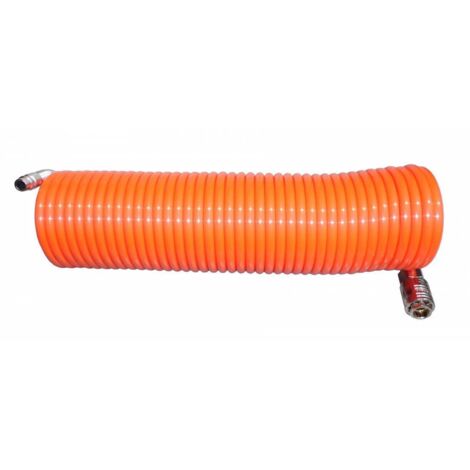 Tubo spiralato x compressore ml 15 aria compressa attacco innesto rapido 6x8 mm