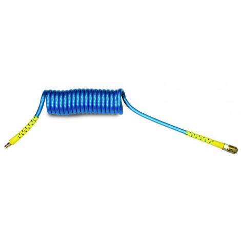 Tubo Spirale Poliuretano - Attacco Rubinetto + Innesto Rapido - Ø 5X8 mm - 12 Metri