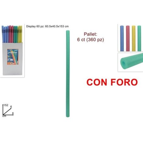 Tubo spugna galleggiante mare piscina 153 cm con foro ds