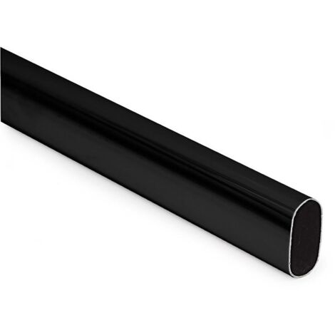 tubo stor armario ovalado 30-15 3m negro  grosor 0,8mm (venta por barra de 3m.) (caja 2)