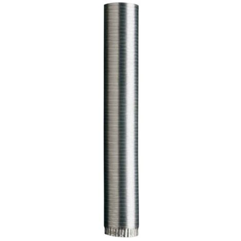Tubo stufa flessibile in alluminio finitura naturale 80cm - europrofil