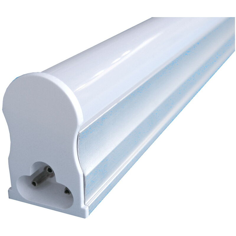 

Tubo led tipo T5 fino, 18W 2000 lúmenes, 1500mm largo, blanco 3000K con soportes y cable, conexión lateal 175-265V - Jandei