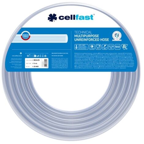 Tubo tecnico non rinforzato per uso generale 8,0 × 1,5 mm 5 m CellFast