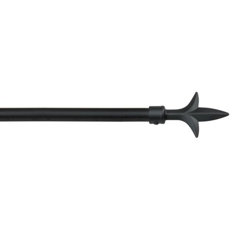 tubo tenda in acciaio colore nero estensibile da 120 a 210 cm. con terminale a giglio