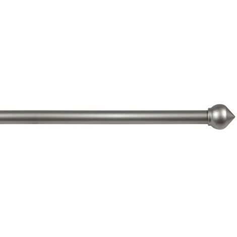 tubo tenda in acciaio colore nichel estensibile da 120 a 210 cm. con terminale a bulbo
