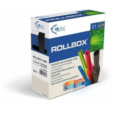 Tubo termoretráctil Etelec 6,4 reduce a 3,2 G/V 5mt RB3064