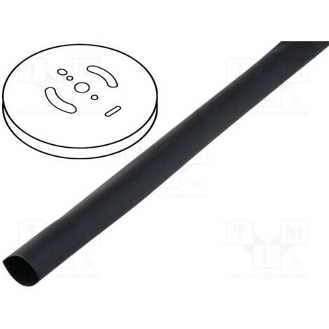 Tubo Termorretráctil  6,4mm NEGRO (75m)
