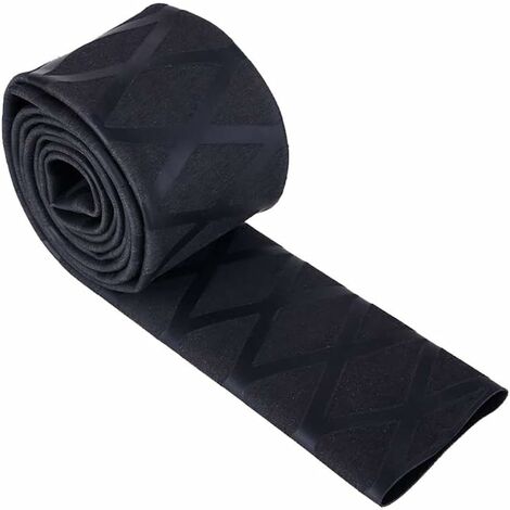 Tubo termorretráctil Cañas de pescar antideslizantes Empuñaduras antideslizantes Aislamiento de tubos termorretráctiles Agarre para mancuernas, raquetas de tenis y caña de pescar - Negro, 3.5 100 cm