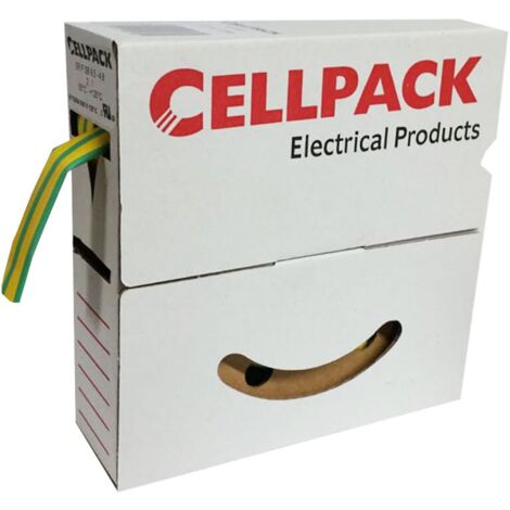 Tubo termorretráctil Cellpack 6,4/3,2 Amarillo/Verde 10 metros 127058