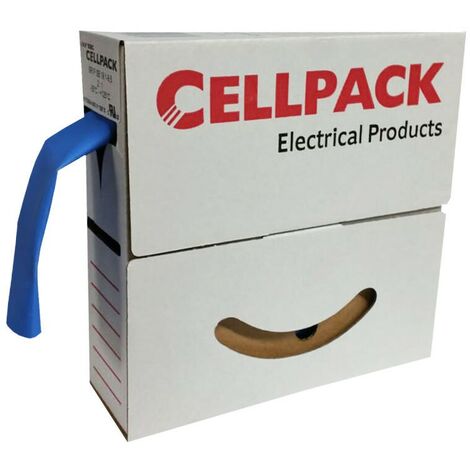 Tubo termorretráctil Cellpack 6,4/3,2 Azul 10 Metros 127060