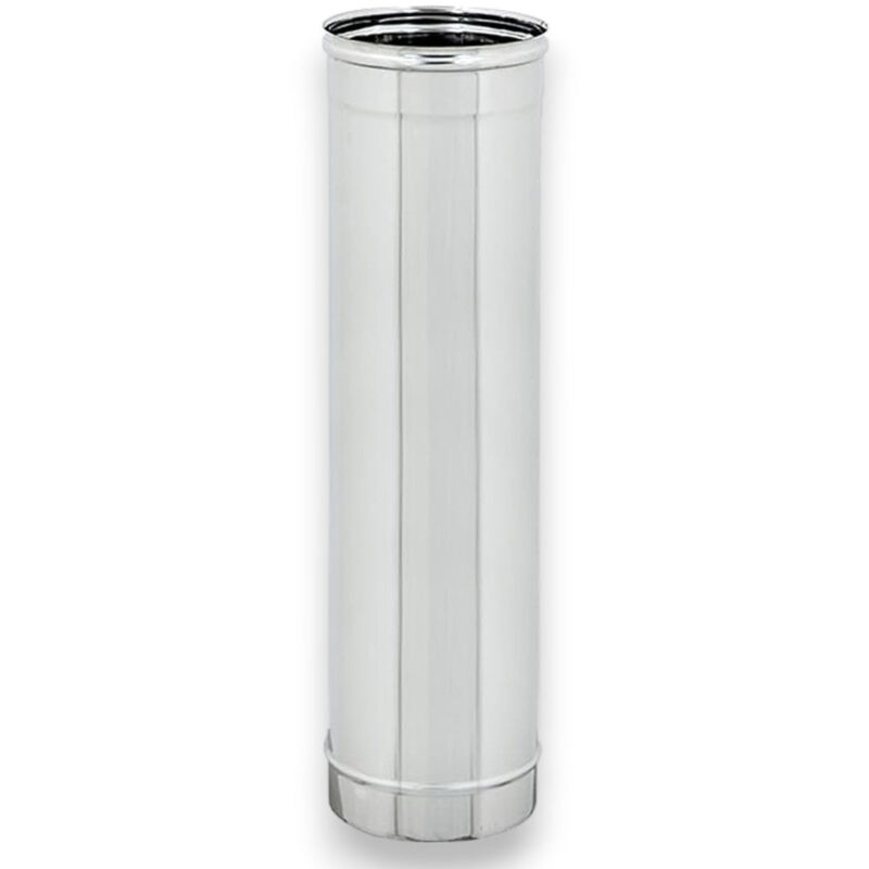 Tubo Tondo In Acciaio Inox 304 Per Stufe A Legna 100 Cm 8 Cm