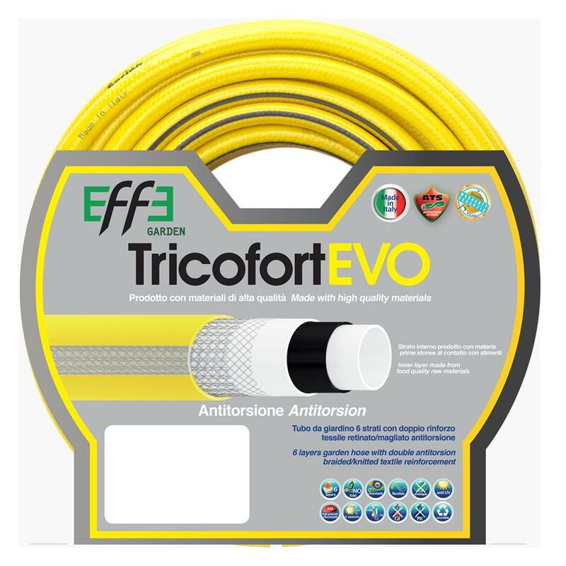 5/8 MT15 - Tubo Tricofort Evo 6 strati per irrigazione giardino innaffio antitorsione