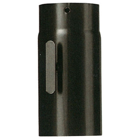tubo tronchetto acciaio porcellanato nero   130 mm 13 cm con serranda