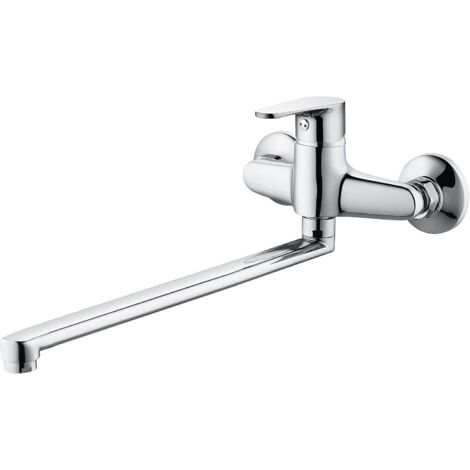 Tubo Wand-Waschtischarmatur, Chrom