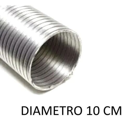TUBO X STUFE/CAPPE ALLUMINIO FLESSIBILE DIAMETRO 10 CM