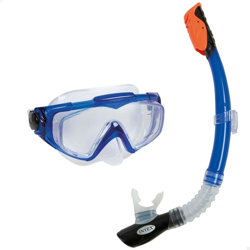

Tubo y máscara buceo intex silicone aqua +14 años