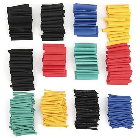 Tubos termorretráctiles, kit de 530 piezas, fundas para cables ecológicas, kit de bricolaje, tubos para amplificadores