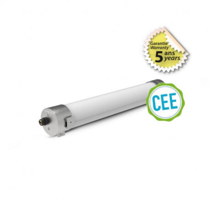 Miidex Lighting - Tubulaire led Intégrées + Détecteur hf Opale - 17W - 2550 lm - 4000K