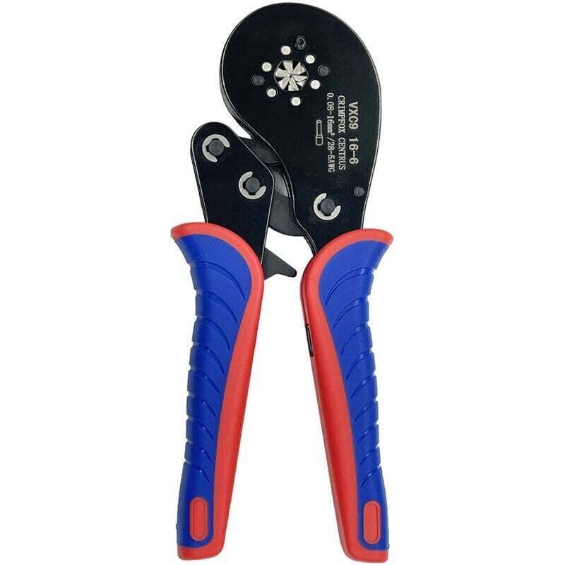 Tubular terminal crimping tool 0.08-16mm² (28-5 AWG) Ratchet crimping tool Crimping tool for ferrules Electrician's hand tool