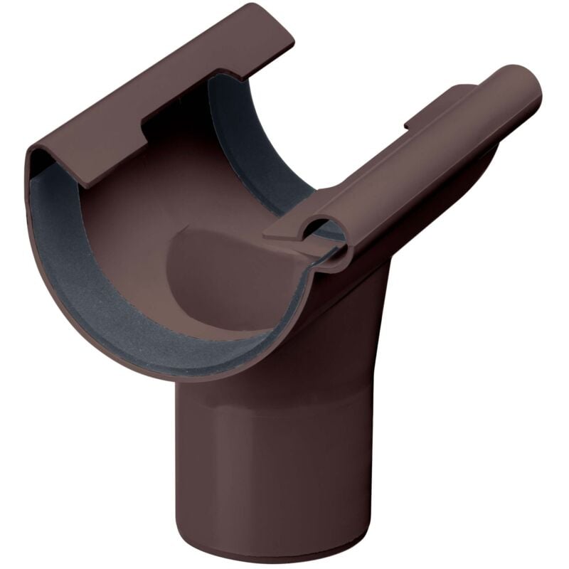 Inefa - Tubulure d'écoulement demi-ronde manchon d'accrochage en pvc Accessoires pour gouttières, montage simple par emboîtement, Made in Germany