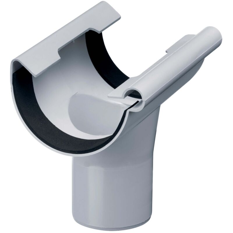 Inefa - Tubulure d'écoulement demi-ronde manchon d'accrochage en pvc Accessoires pour gouttières, montage simple par emboîtement, Made in Germany
