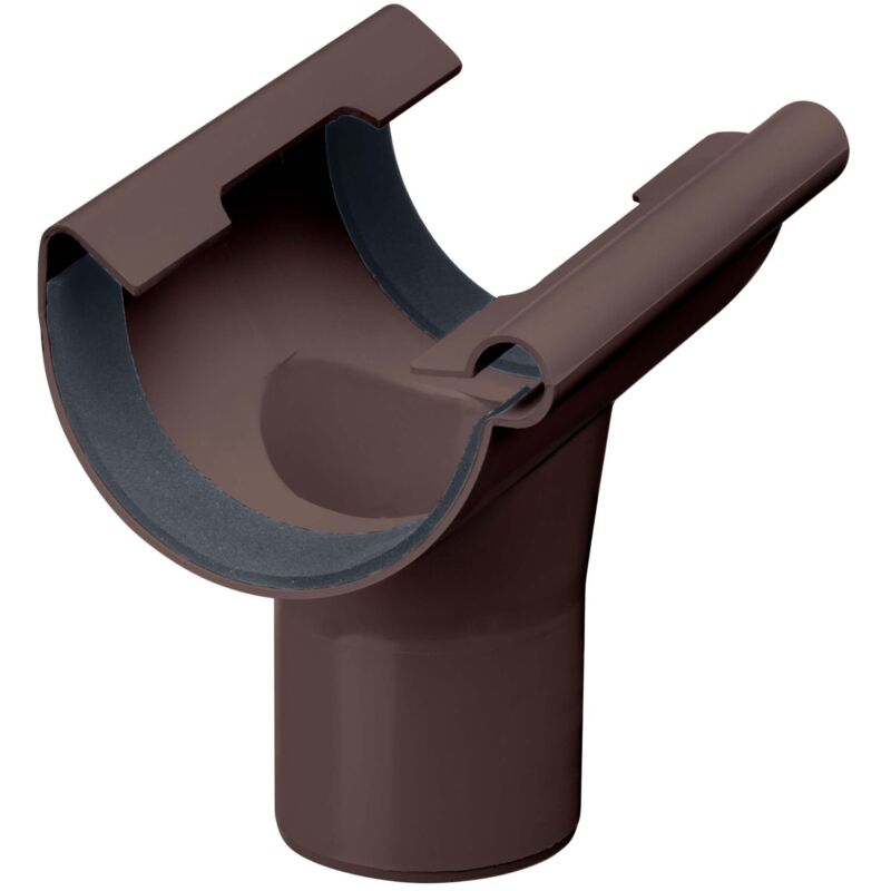 Inefa - Tubulure d'écoulement demi-ronde manchon d'accrochage en pvc Accessoires pour gouttières, montage simple par emboîtement, Made in Germany