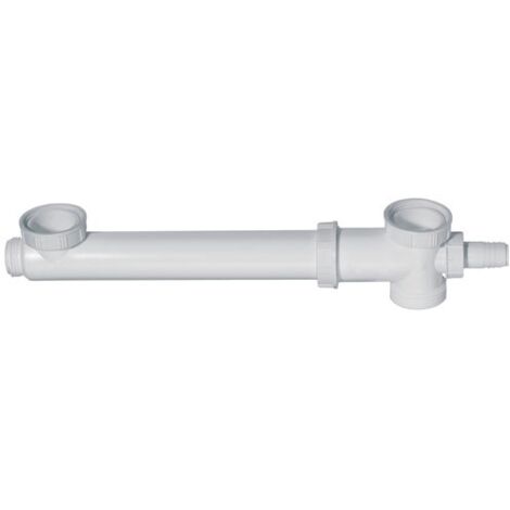 Tubulure NF sans siphon pour évier 2 bacs - Wirquin Pro