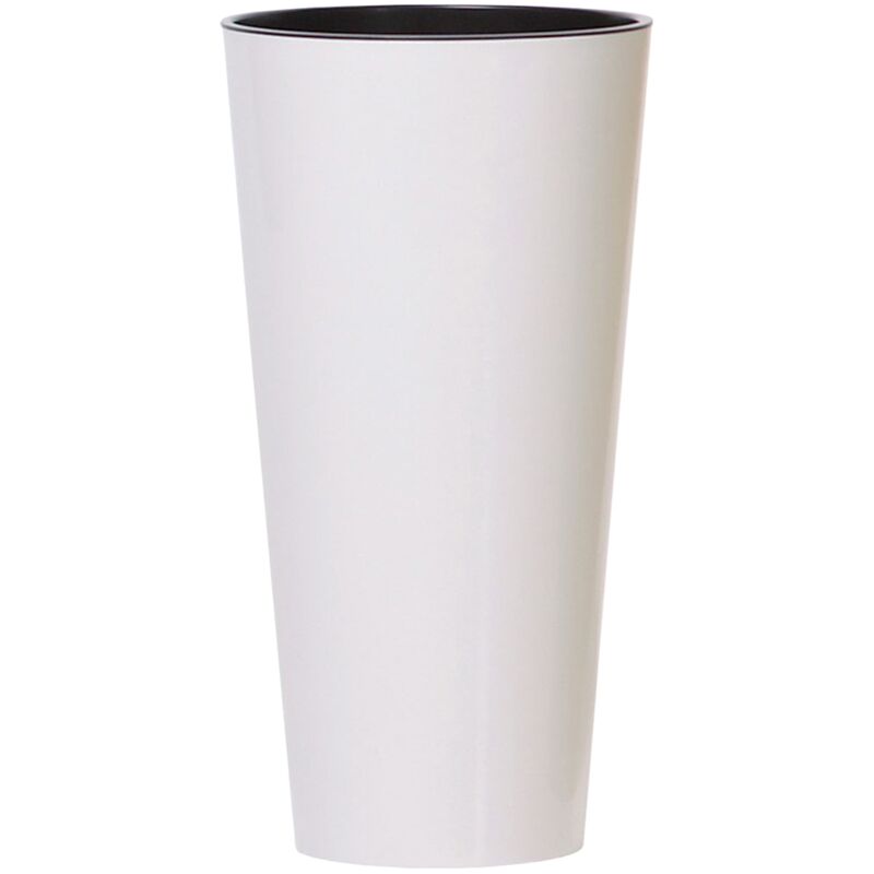 Tubus slim 8L. pot, dimensions (mm) 200x200x381, couleur blanc