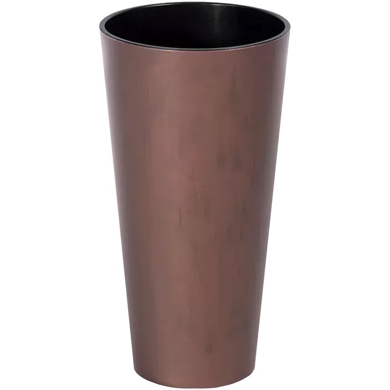 Prosperplast - tubus slim corten 8L. pot, Avec réservoir, dimensions (mm) 200x200x381, couleur Cuivre